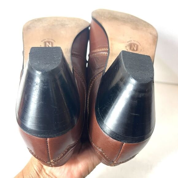 Nordstrom Slip On Brown Leather Classic Ankle Bootie Womens Sz 7.5 M Pointed Toe - Picture 8 of 10
